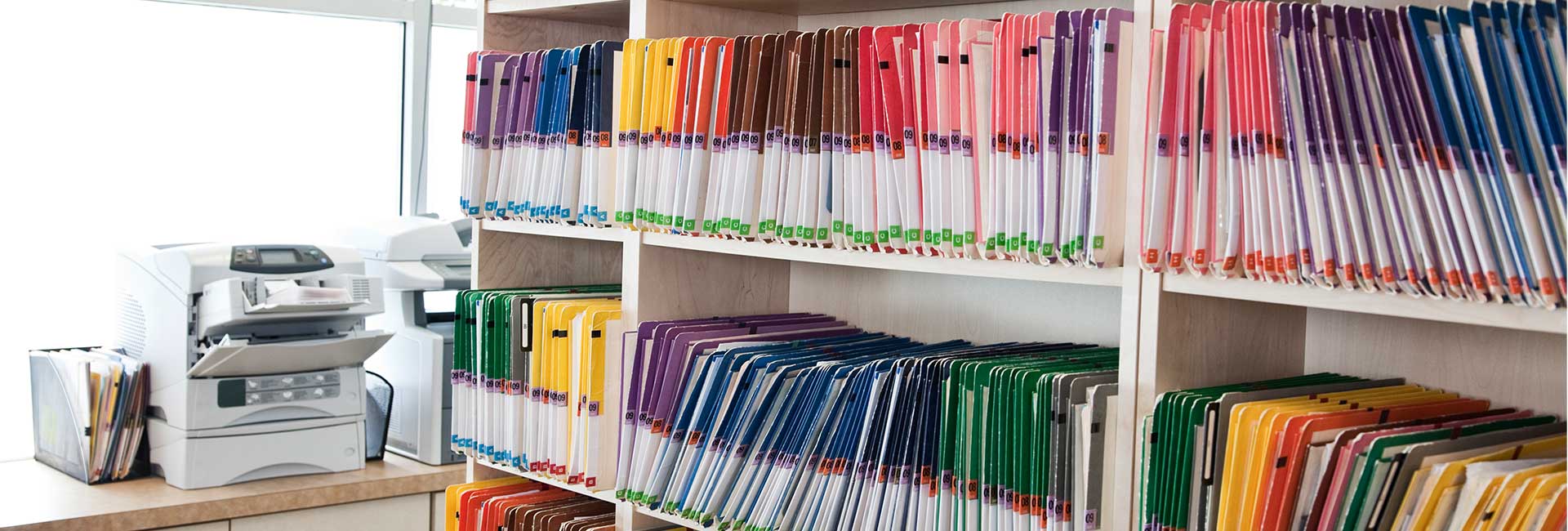 Custom folders keep these medical files organized